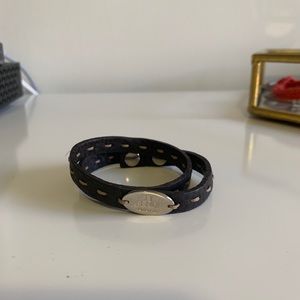 Fendi Jewelry - Fendi Selleria Wrap Leather Bracelet Brown/Silver Fendi Jewelry - Fendi Selleria Wrap Leather Bracelet Brown/Silver